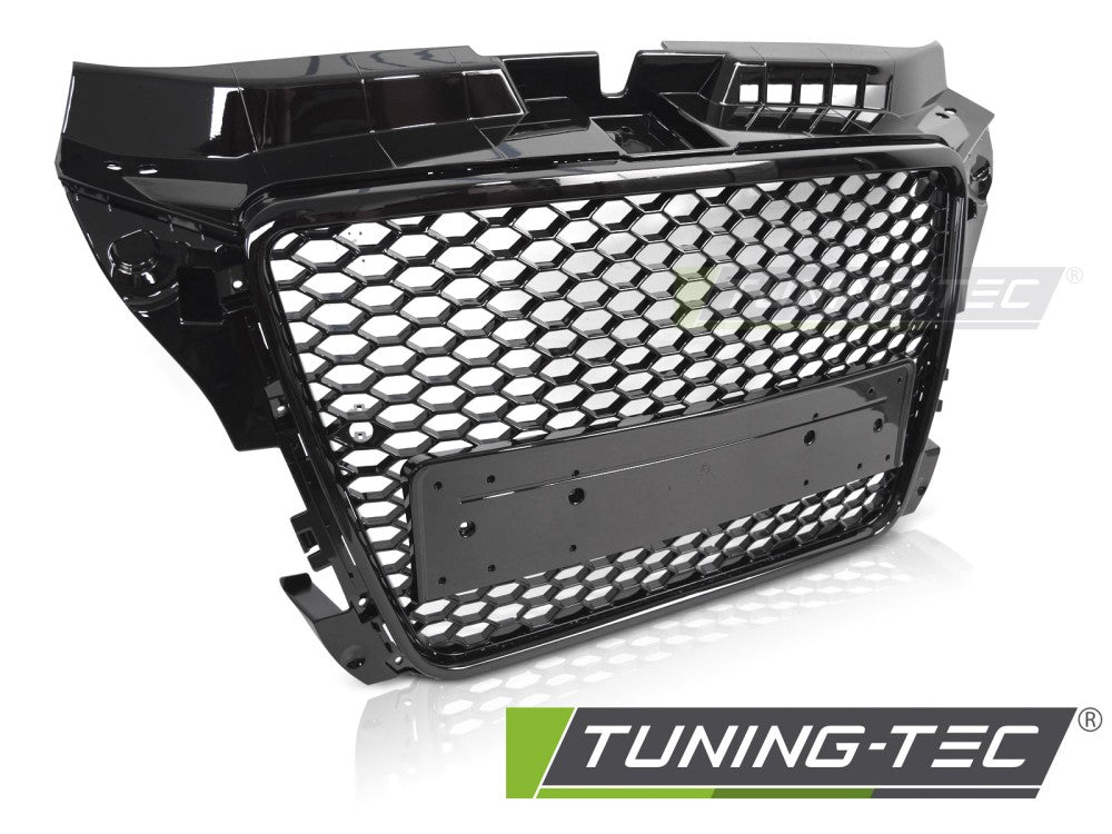 CALANDRE SPORT NOIR BRILLANT PDC compatible AUDI A3 8P 08-12