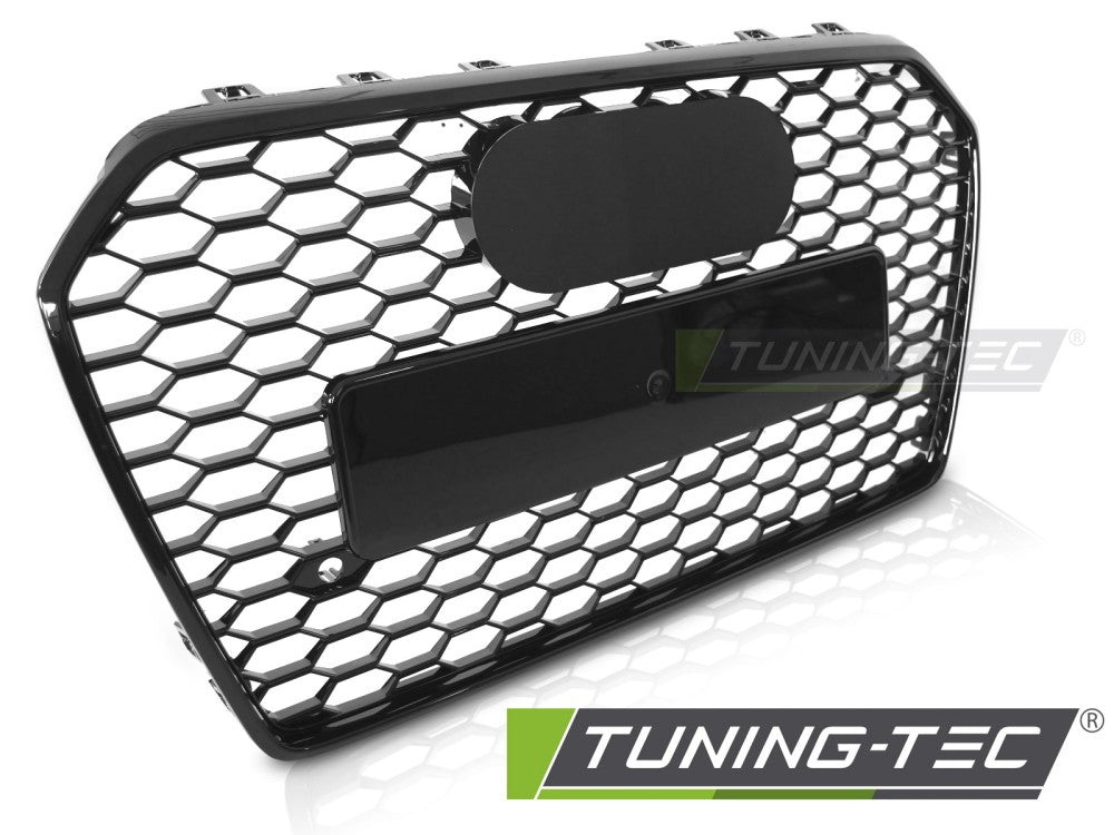 CALANDRE SPORT NOIR BRILLANT PDC compatible AUDI A6 C7 14-18