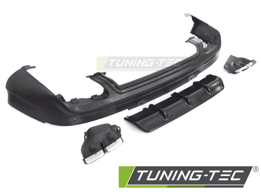 Diffuseur double sortie PDC noir style sport S compatible avec Audi Q7 4L 05-15