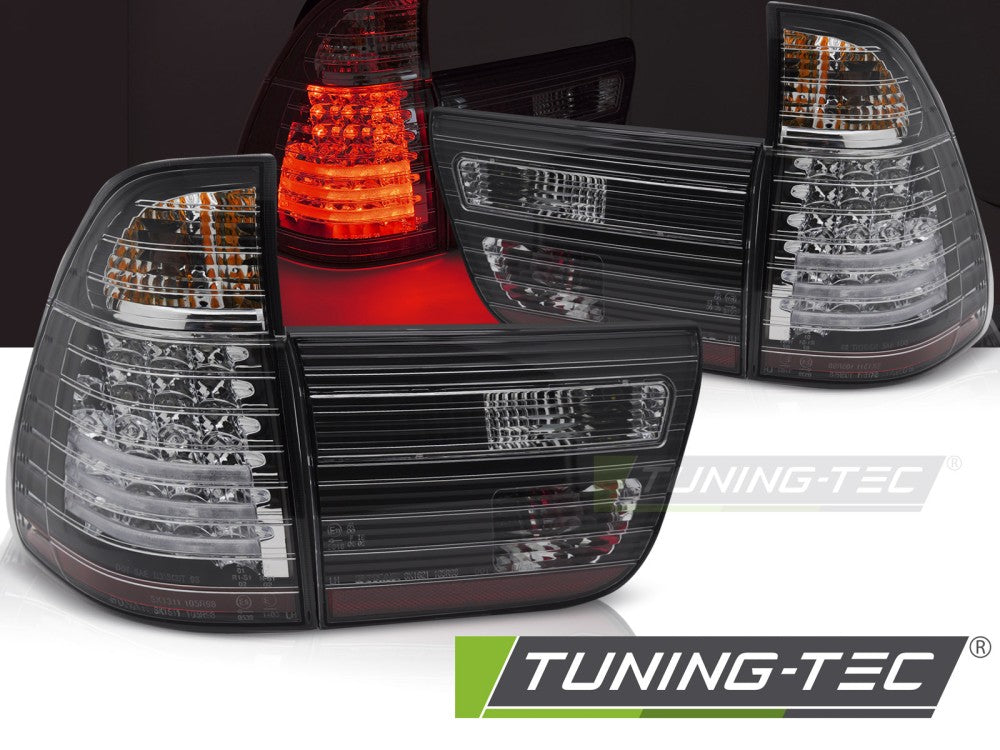 Feux arrière à LED noirs compatibles avec BMW X5 E53 09.99-10.03