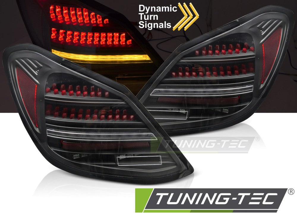 Feux arrière à LED noir et rouge SEQ compatibles avec Mercedes Classe C W205 14-21