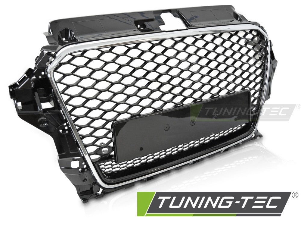 Calandre sport chromée noire brillante PDC compatible Audi A3 8V 12-16