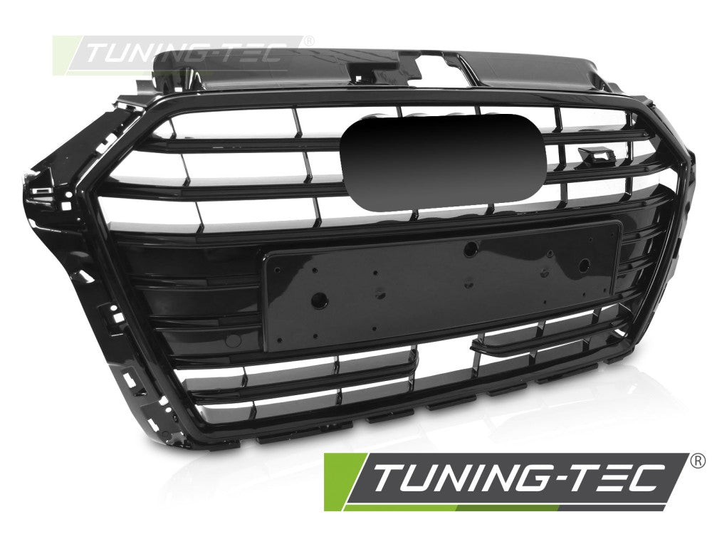 Calandre sport style S noir brillant PDC ACC compatible avec Audi A3 8V 17-20
