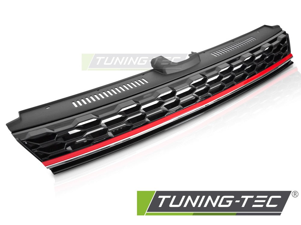 Calandre sport noir brillant avec liseré rouge compatible avec VW Golf 7 17-19