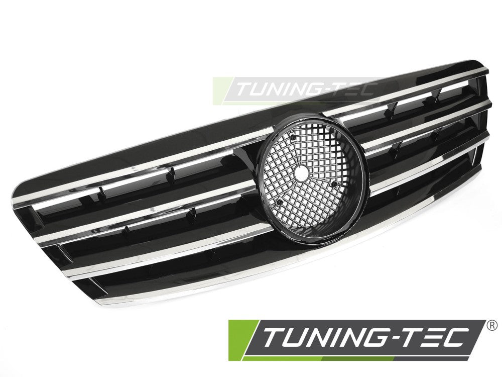 Calandre sport noire chromée compatible avec Mercedes W203 / S203 00-07