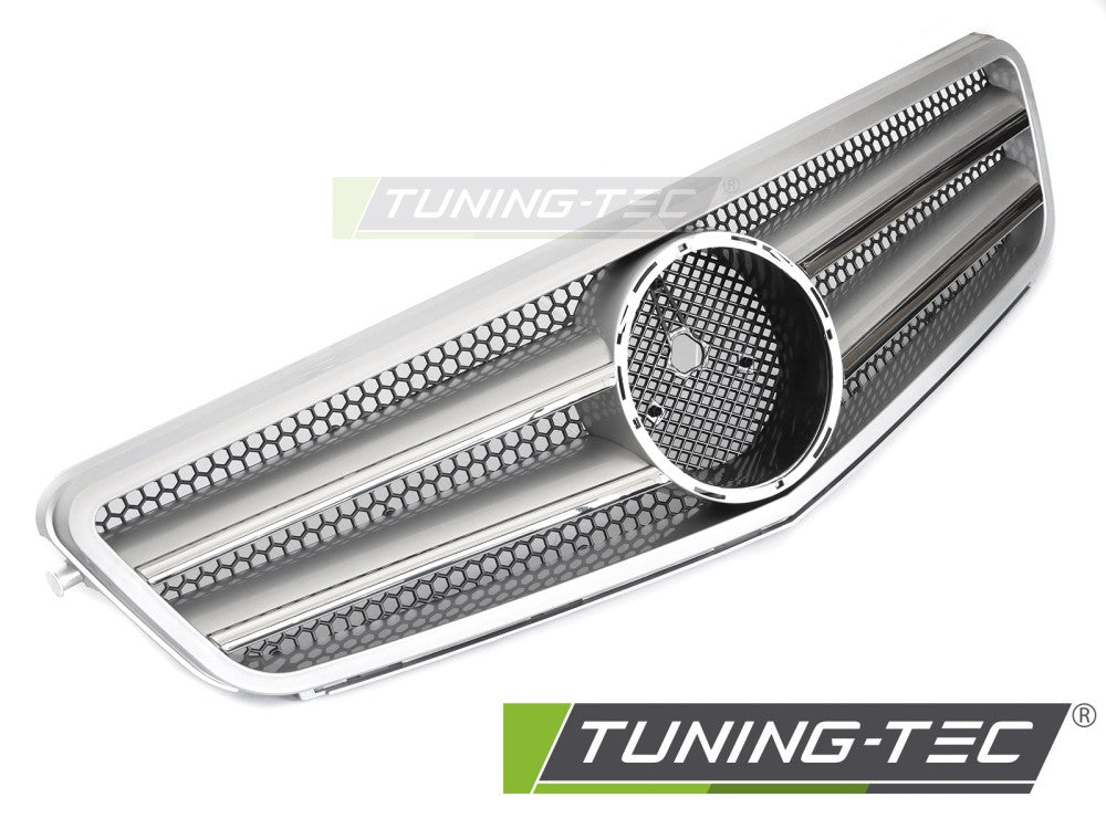 CALANDRE SPORT ARGENTÉ CHROMÉE compatible MERCEDES W204 / S204 07-14
