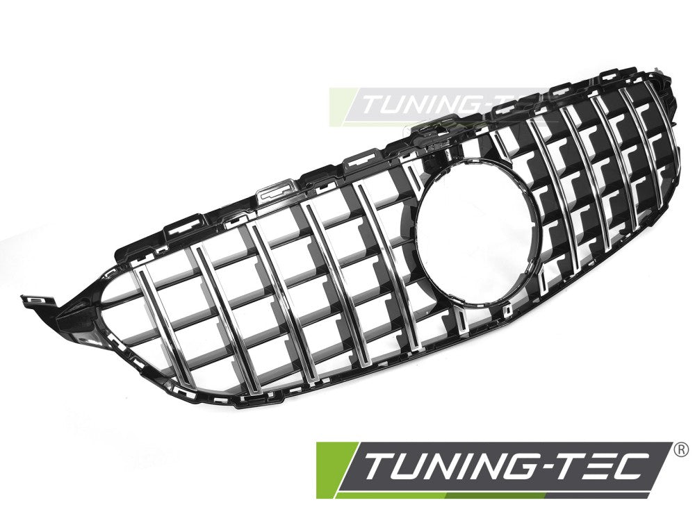 Calandre sport noire chromée compatible avec Mercedes W205 14-21 / S205 14-21 / C205 15-23 / A205 16-23