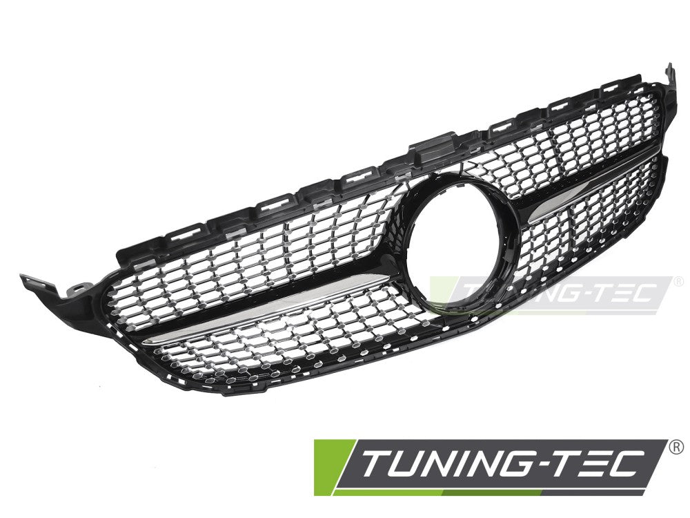 Calandre chromée noire diamantée compatible avec MERCEDES W205 14-18 / S205 14-18 / C205 15-18 / A205 16-18