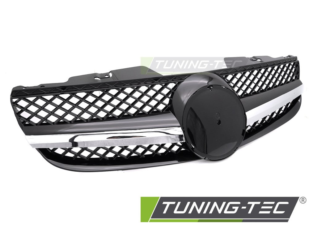 Calandre sport chromée noire compatible avec Mercedes SL R230 06-08