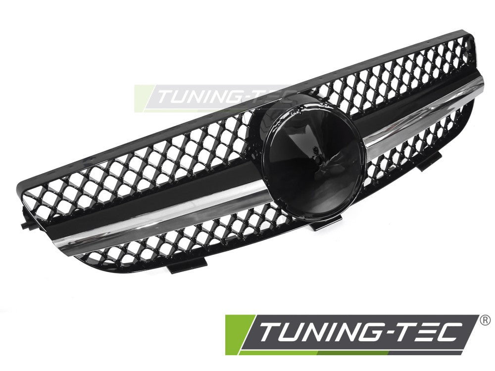 CALANDRE SPORT CHROMÉE NOIRE compatible MERCEDES CLK W209 03-10
