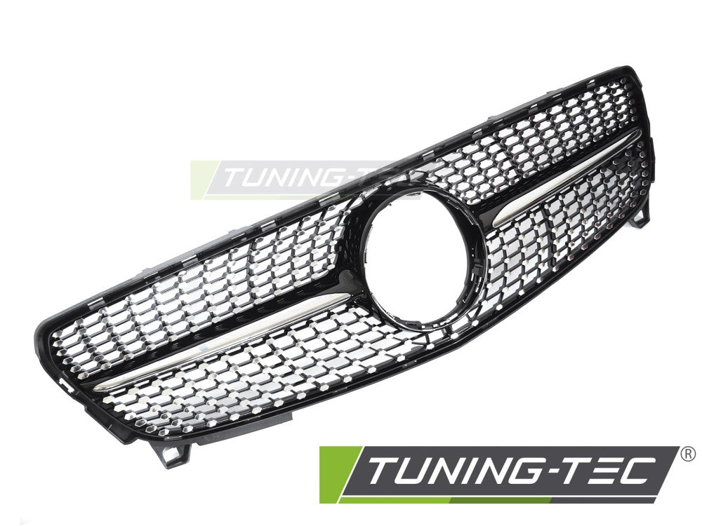 Calandre chromée noire diamantée compatible avec Mercedes W176 15-18