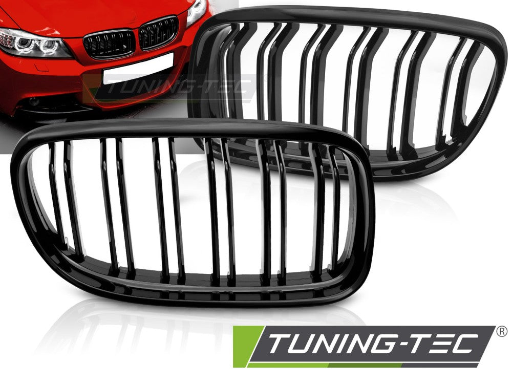 CALANDRE SPORT NOIRE BRILLANTE À DOUBLE BARRE compatible BMW E90 / E91 LCI 09-11