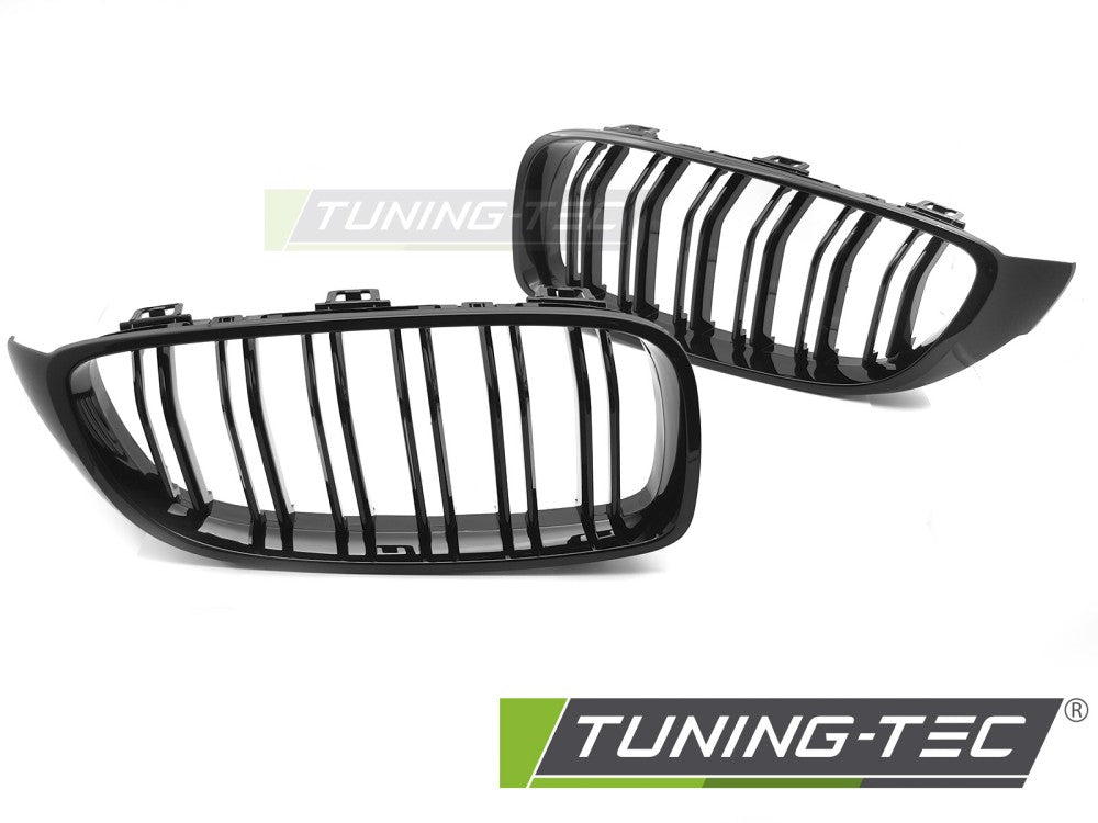 CALANDRE SPORT NOIRE BRILLANTE À DOUBLE BARRE compatible BMW F32 / F33 / F36 13-20
