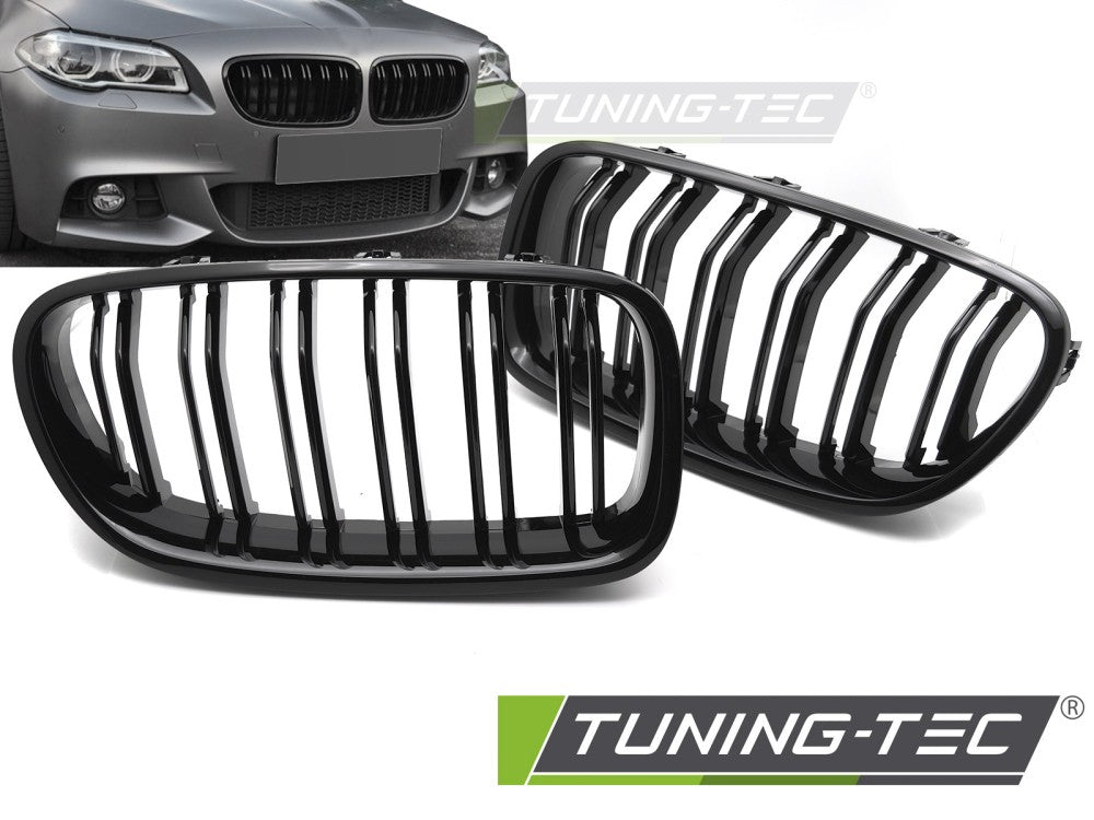 CALANDRE SPORT NOIRE BRILLANTE À DOUBLE BARRE compatible BMW F10 / F11 10-16
