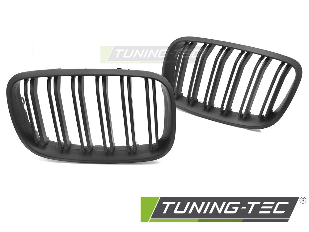 Calandre sport noire mate à double barre compatible BMW X5 E70 07-13 / X6 E71 08-14