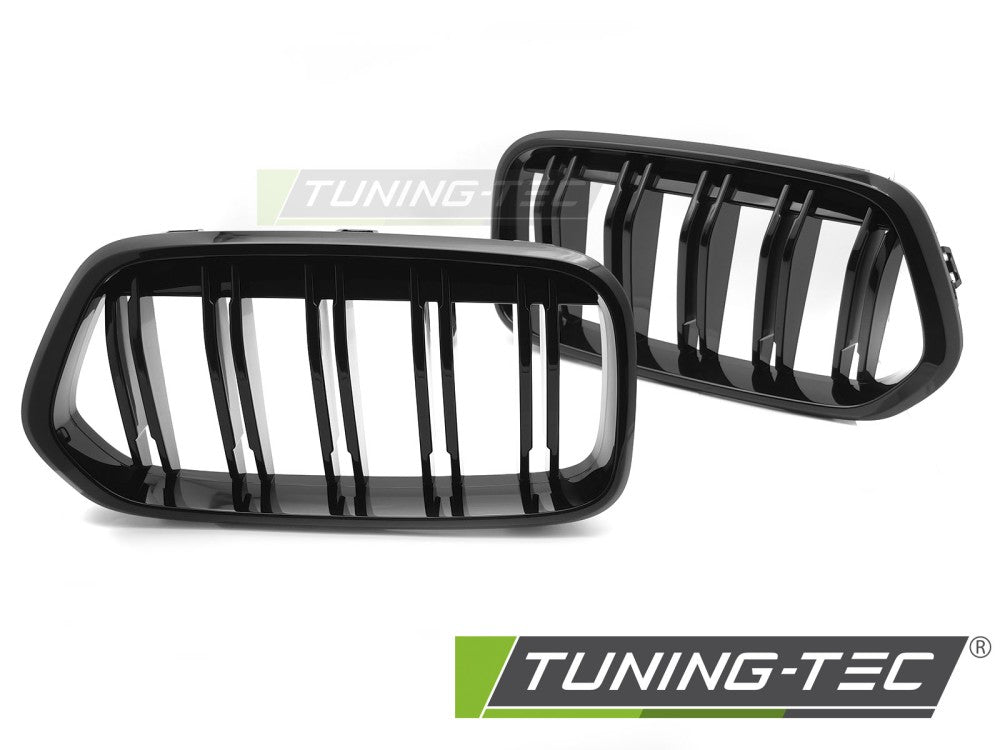 CALANDRE SPORT NOIRE BRILLANTE À DOUBLE BARRE compatible BMW X2 F39 18-23