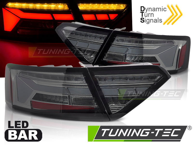 Feux arrière à LED fumés SEQ compatibles avec Audi A5 11-16, ampoule d'origine