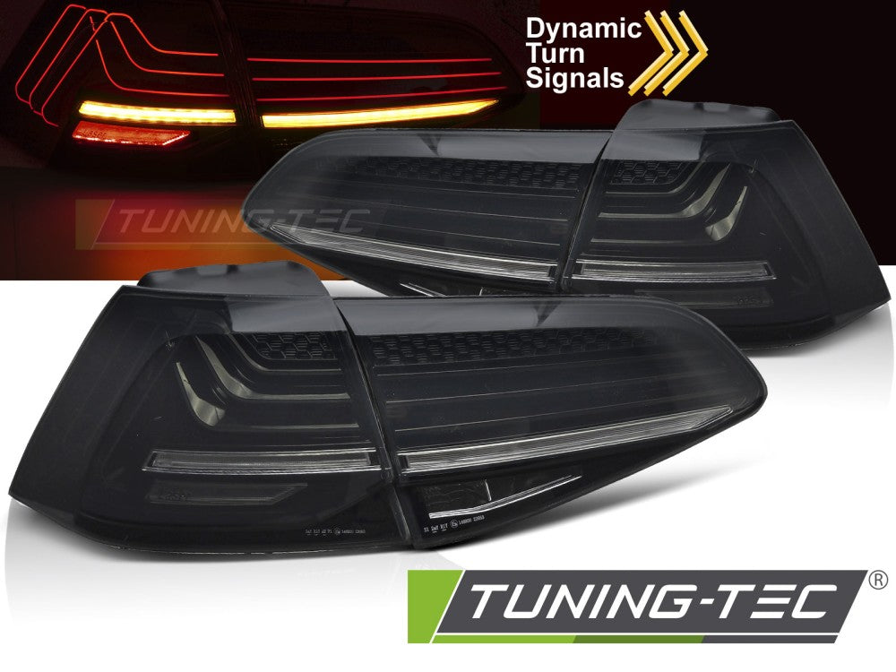 Feux arrière à LED fumés laser séquentiels compatibles avec VW Golf 7 13-17