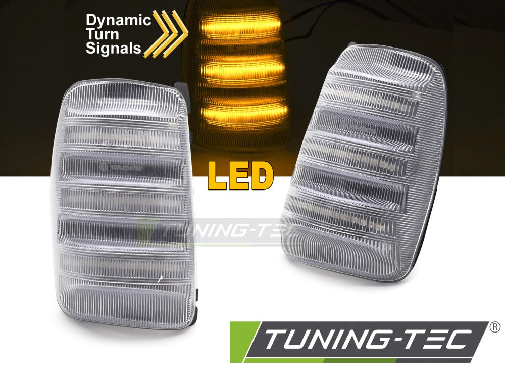 SEQ DE CLIGNOTANT LATÉRAL DANS LE RÉTROVISEUR À DEL BLANCHES compatible avec FORD TRANSIT 13-