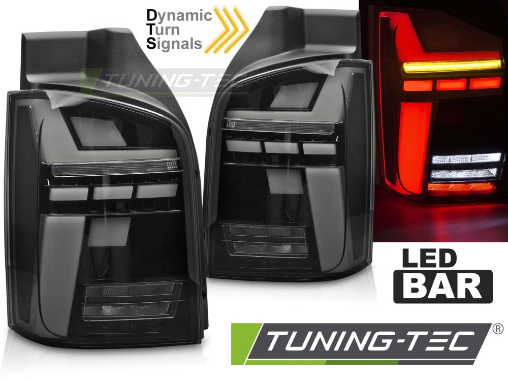 Feux arrière à LED fumés SEQ compatibles VW T5 04.03-09 / 10-15