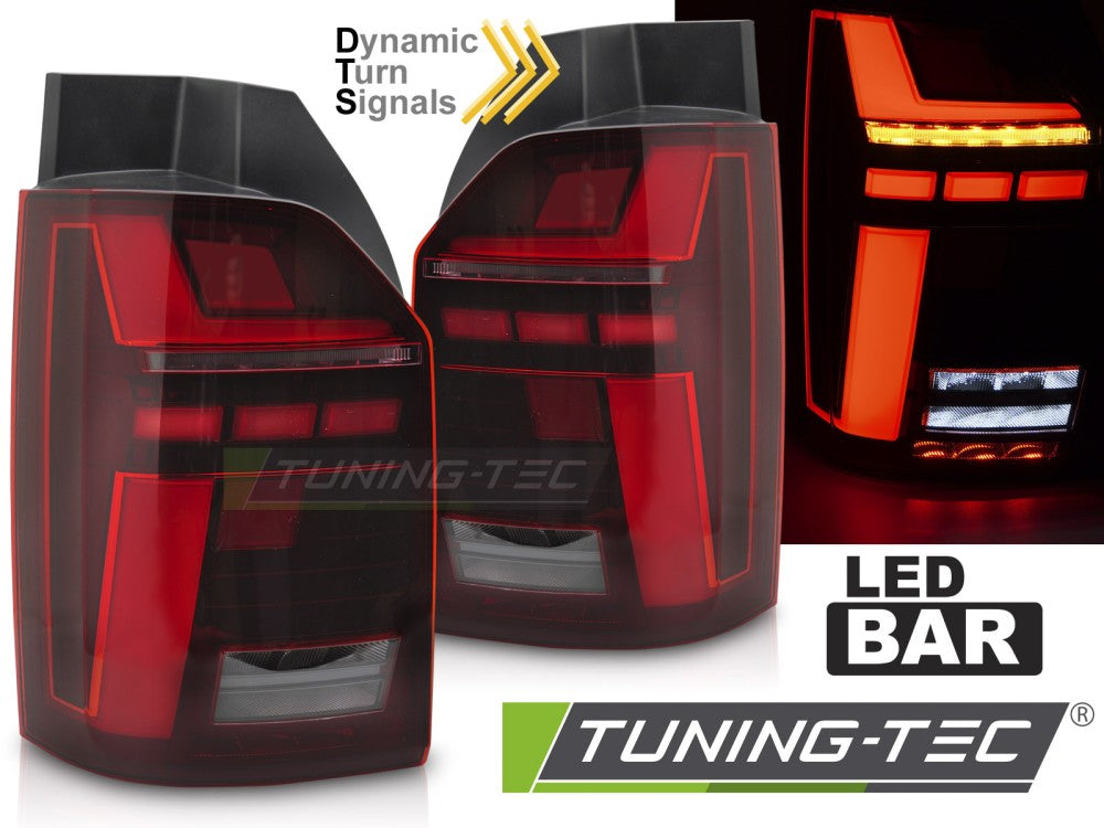 Feux arrière à LED rouges SEQ compatibles VW T6 15-19 / T6.1 20-24