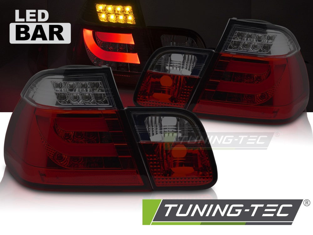 Feux arrière à LED rouge fumé compatibles avec BMW E46 berline 98-01
