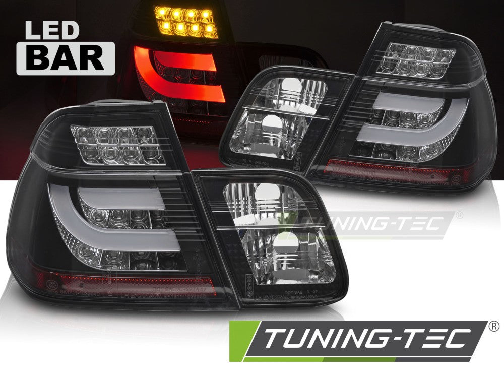 Feux arrière à LED noirs compatibles avec BMW E46 berline 01-05