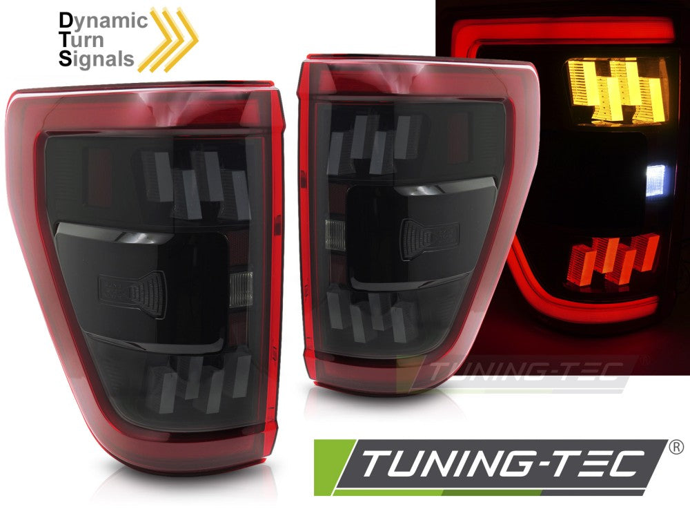 FEUX ARRIÈRE À LED ROUGES SEQ compatibles avec FORD F150 MK14 2020-2023