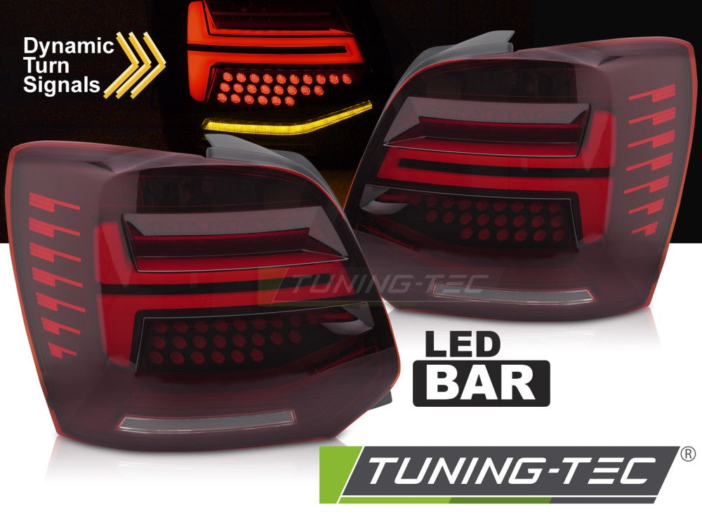 FEUX ARRIÈRE À LED ROUGES SEQ compatibles VW POLO V 09-17