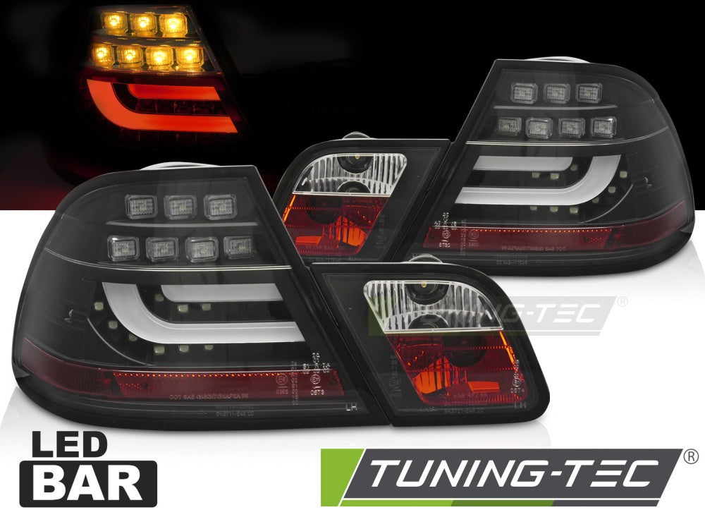 Feux arrière à LED noirs compatibles avec BMW E46 Coupé 99-03