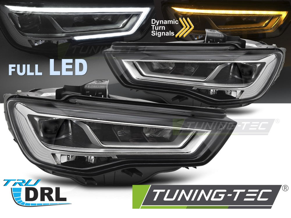 Phares Full LED séquentiels avec feux de jour compatibles avec Audi A3 8V 12-16
