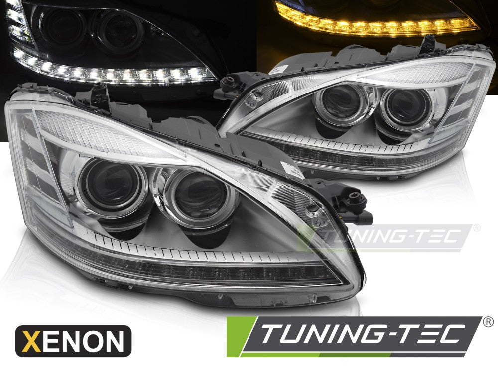 Phares au xénon à LED compatibles avec Mercedes Classe S W221 (2005-2009)