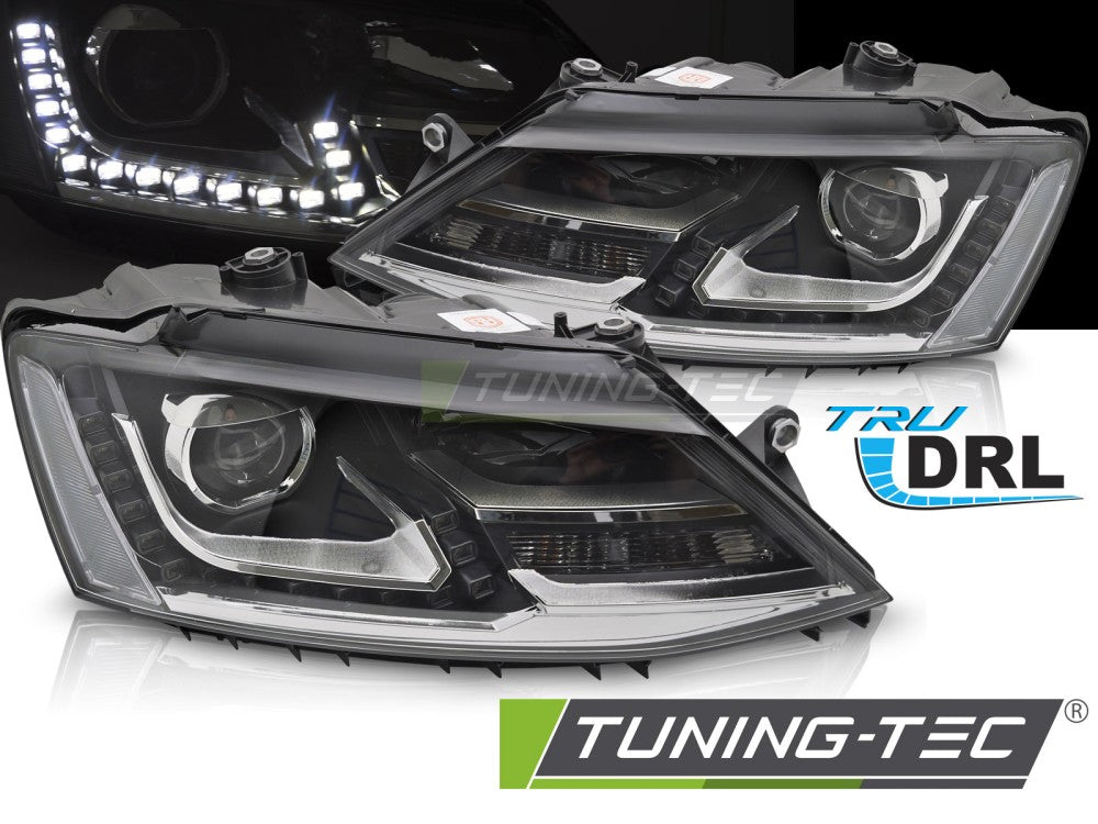 Phares à LED avec feux de jour compatibles avec VW Jetta VI 11-18