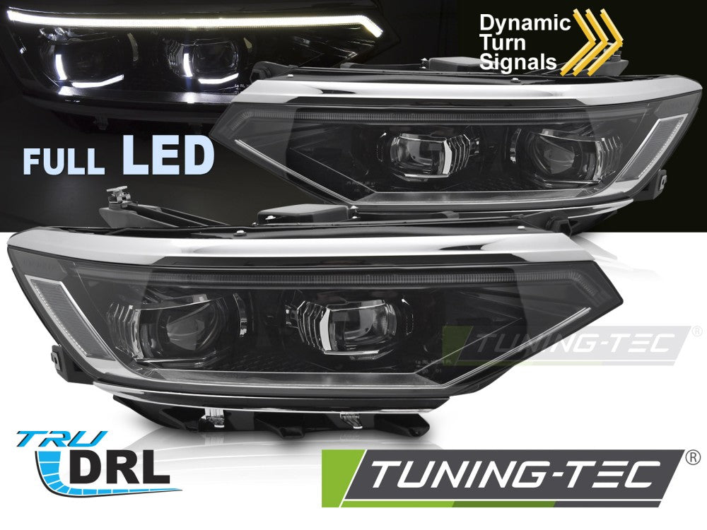 Phares Full LED séquentiels avec feux de jour (DRL) compatibles VW Passat B8 19-23