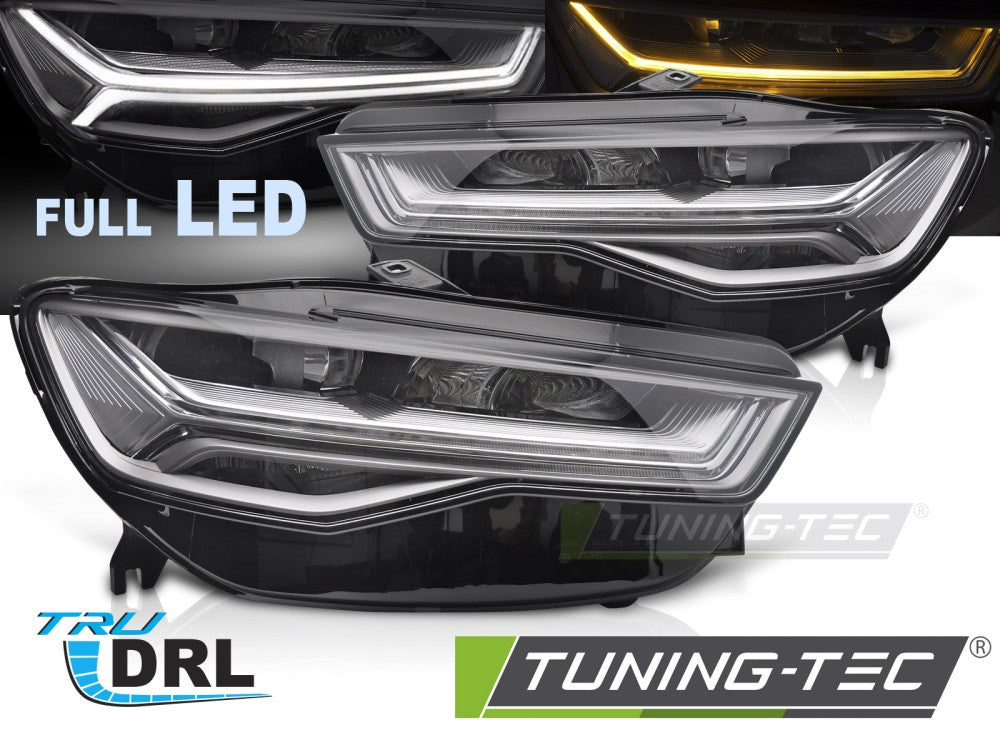 Phares Full LED avec feux de jour compatibles avec Audi A6 C7 14-18