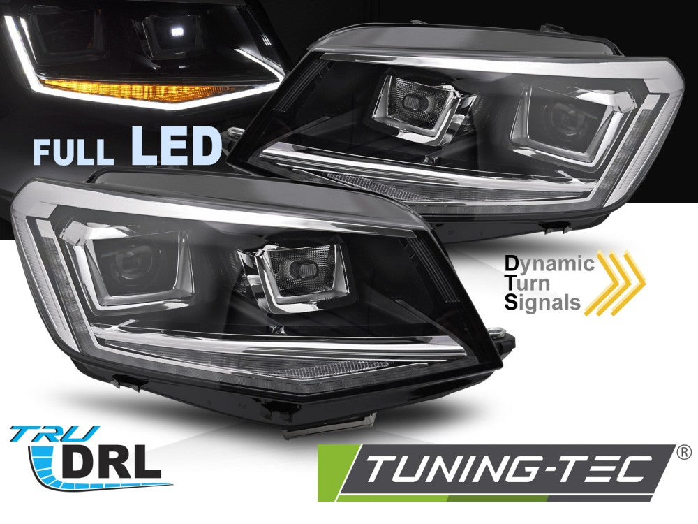 Phares entièrement à LED avec feux de jour séquentiels (DRL) compatibles avec VW Caddy 15-20