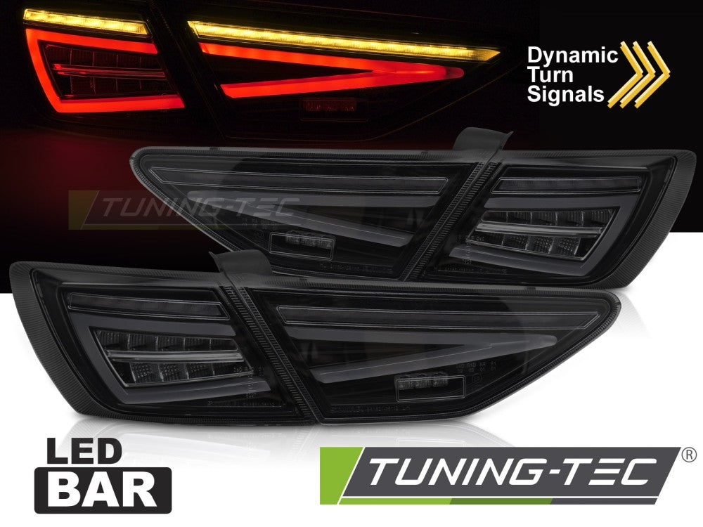 Feux arrière à LED noir fumé compatibles avec SEAT LEON III 5F 12-20 HB OEM LED