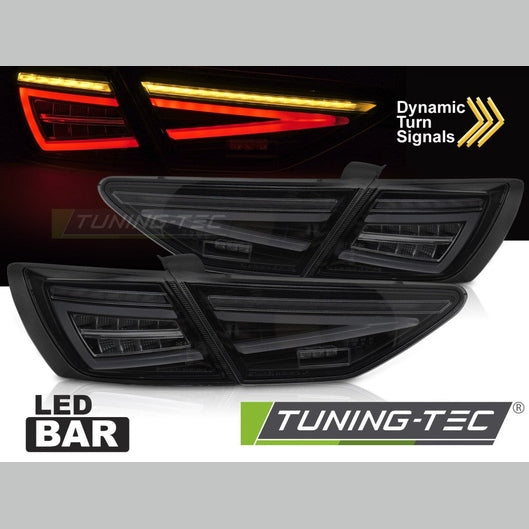 Feux arrière à LED noir fumé compatibles avec SEAT LEON III 5F 12-20 HB OEM LED