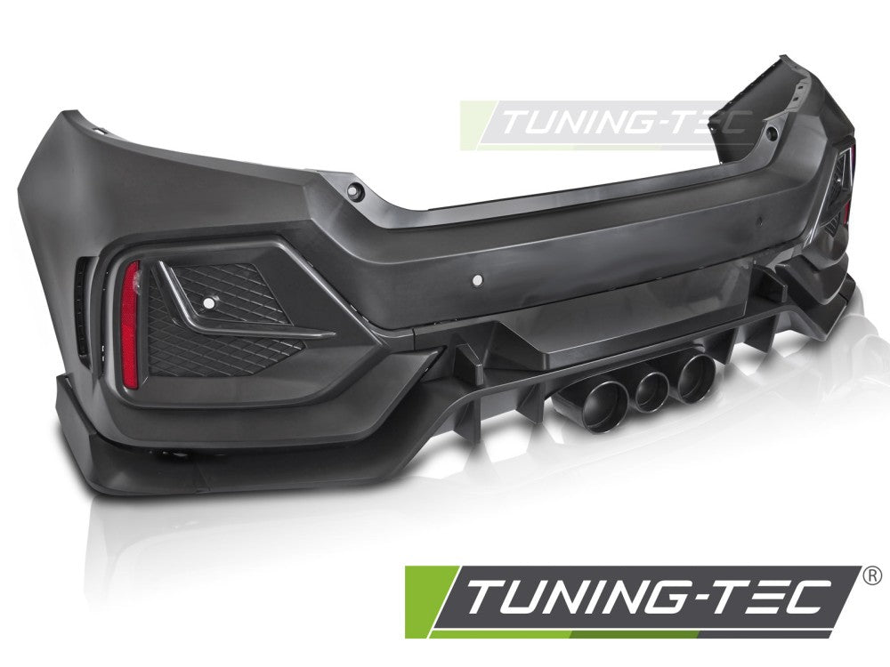 Pare-chocs arrière sport compatible avec Honda Civic X Berline 4 portes 16-21