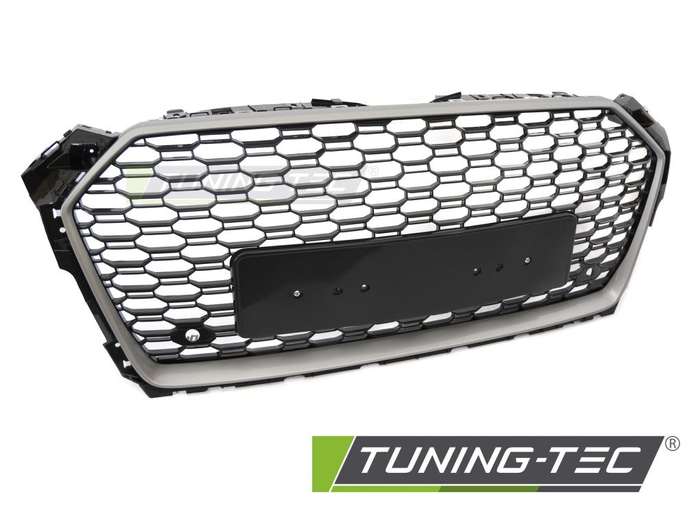 CALANDRE SPORT ARGENT NOIR PDC compatible AUDI A5 F5 16-18