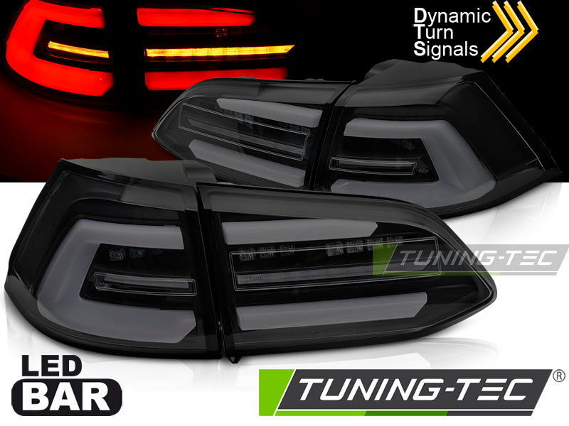 Feux arrière à LED noir fumé SEQ compatibles avec VW Golf 7 17-19 SW