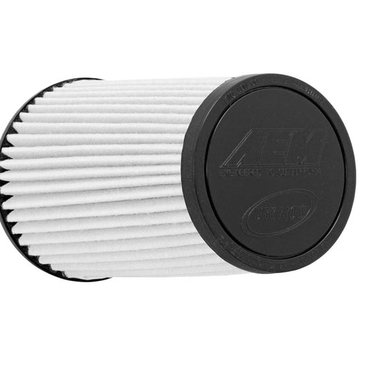 AEM - Filtre à air AEM DryFlow - FILTRE À AIR-; 2-3/4" FLG, 6"B, 5-1/8"T, 9-1/8"H-; BLANC (21-2029BF) - 21-2029BF