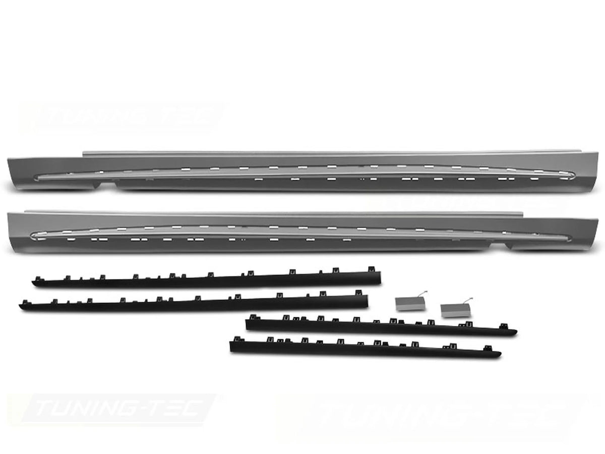 Bas de caisse sport noirs compatibles avec Mercedes Classe S W222 (version longue, 2013-2020)