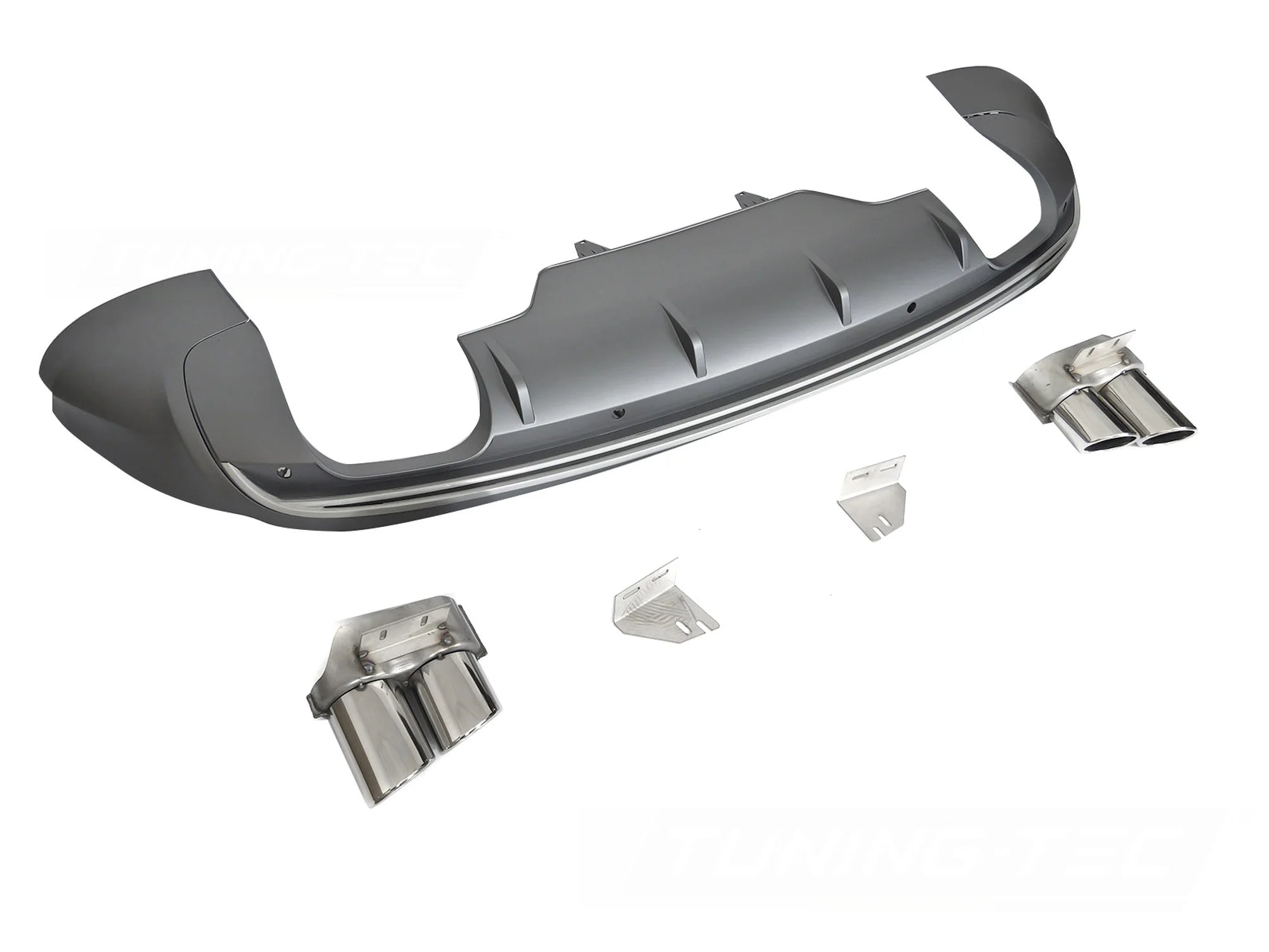 Diffuseur double sortie PDC argent style sport S compatible avec Audi Q5 8R 08-12