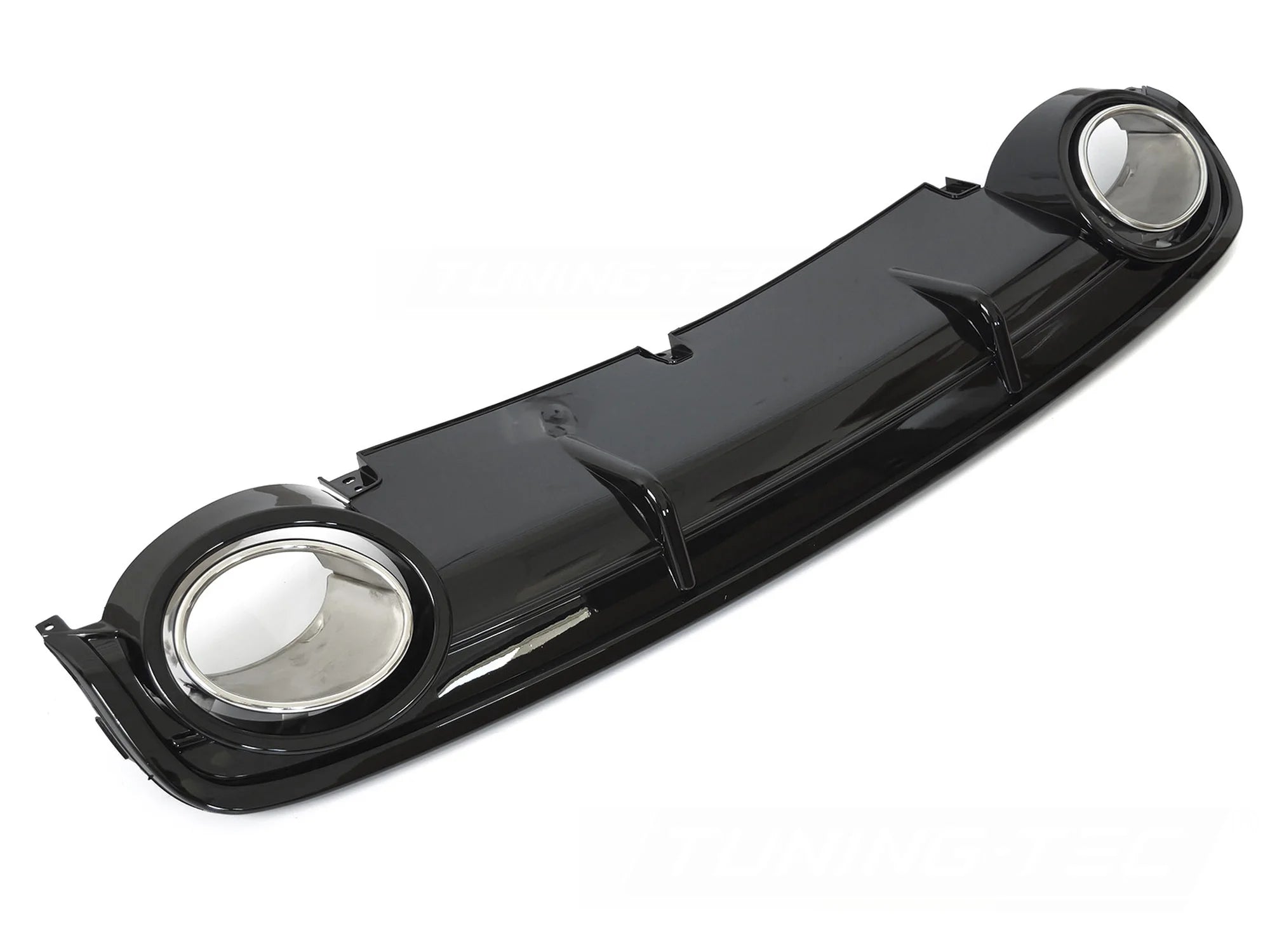 Diffuseur double sortie noir brillant style sport compatible avec Audi A6 C6 04-11