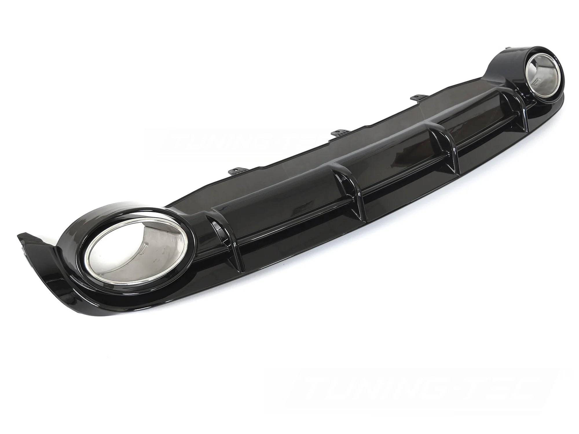 Diffuseur double sortie noir brillant style sport compatible avec Audi A6 C7 11-14