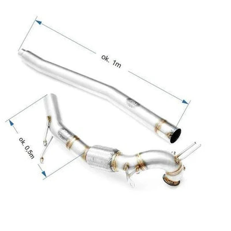 Downpipe inox 76 mm Audi A3 8P, VW Golf VI, VW Scirocco III, 1.6 TDI / 2.0 TDI
