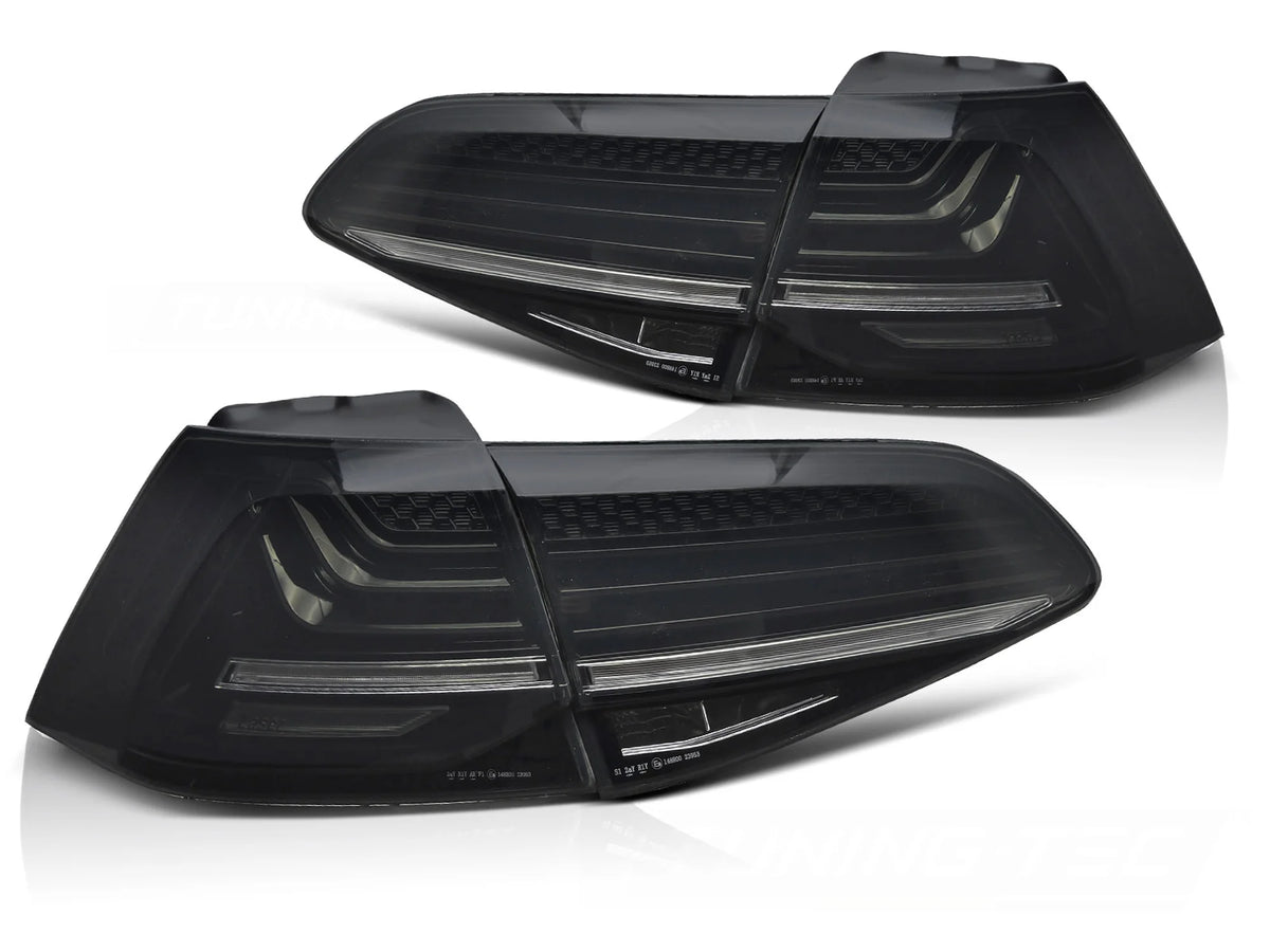 Feux arrière à LED fumés laser séquentiels compatibles avec VW Golf 7 13-17