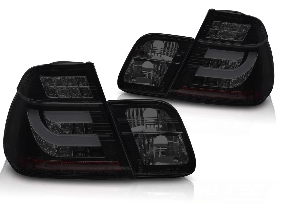 Feux arrière à LED noir fumé compatibles avec BMW E46 01-05 Berline