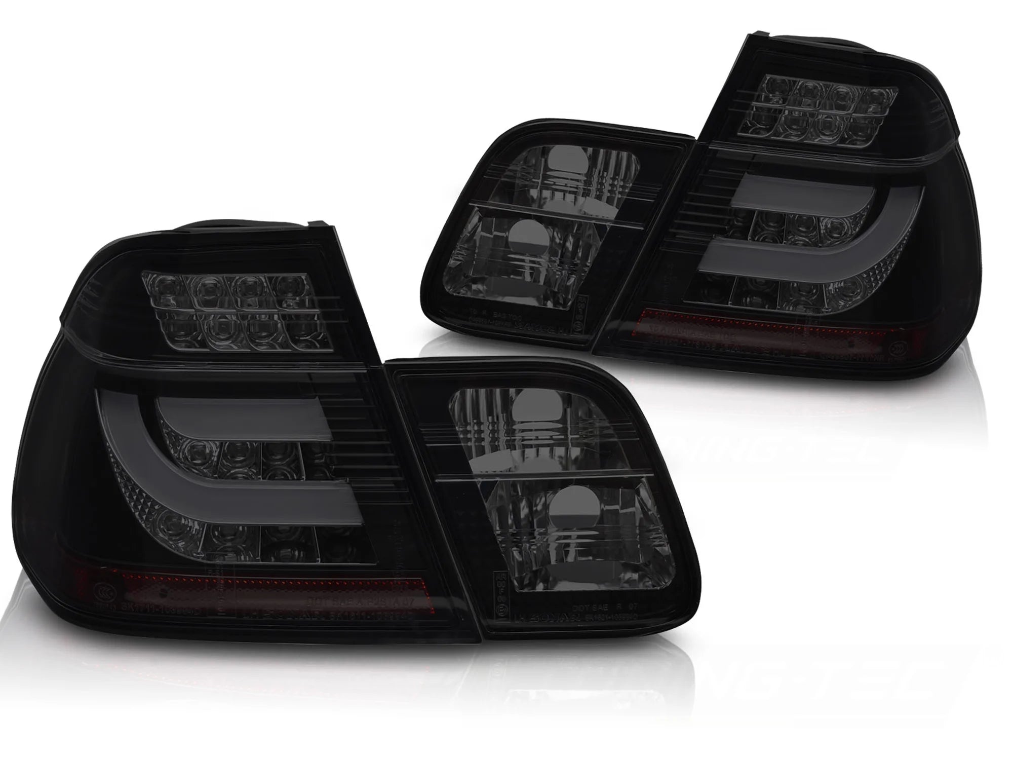 Feux arrière à LED noir fumé compatibles avec BMW E46 01-05 Berline